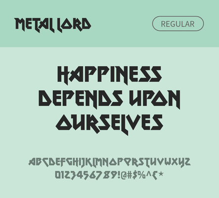 알파벳 영어 폰트 사람없음 OTF 레귤러체 낱개폰트 설치폰트 디자인서체 영문폰트 Typodermic_서체 metallord_서체 문자 파일형식