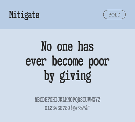 알파벳 영어 폰트 사람없음 OTF 볼드체 낱개폰트 설치폰트 디자인서체 영문폰트 Typodermic_서체 세리프체 mitigate_서체 문자 파일형식