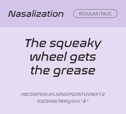 알파벳 영어 폰트 사람없음 OTF 레귤러체 낱개폰트 설치폰트 디자인서체 영문폰트 Typodermic_서체 산세리프체 이탤릭체 nasalization_서체 문자 파일형식