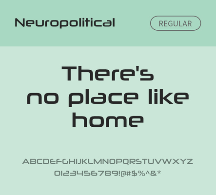 알파벳 영어 폰트 사람없음 OTF 레귤러체 낱개폰트 설치폰트 디자인서체 영문폰트 Typodermic_서체 산세리프체 neuropolitical_서체 문자 파일형식