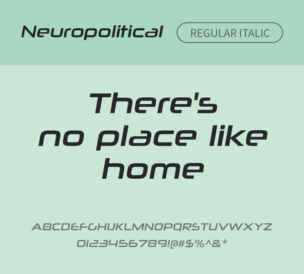 알파벳 영어 폰트 사람없음 OTF 레귤러체 낱개폰트 설치폰트 디자인서체 영문폰트 Typodermic_서체 산세리프체 이탤릭체 neuropolitical_서체 문자 파일형식