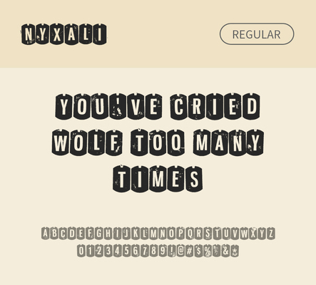 알파벳 영어 폰트 사람없음 OTF 레귤러체 낱개폰트 설치폰트 디자인서체 영문폰트 Typodermic_서체 nyxali_서체 문자 파일형식