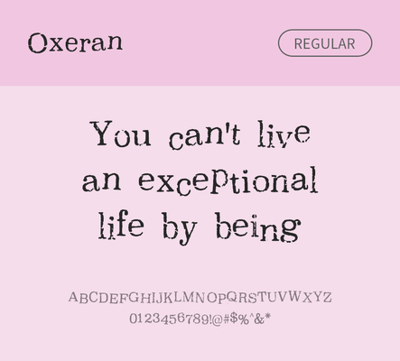 알파벳 영어 폰트 사람없음 OTF 레귤러체 낱개폰트 설치폰트 디자인서체 영문폰트 Typodermic_서체 세리프체 oxeran_서체 문자 파일형식