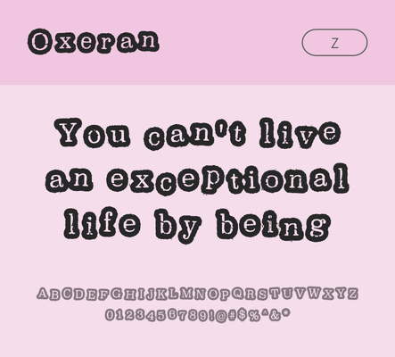 알파벳 영어 폰트 사람없음 OTF 낱개폰트 설치폰트 디자인서체 영문폰트 Typodermic_서체 세리프체 oxeran_서체 문자 파일형식