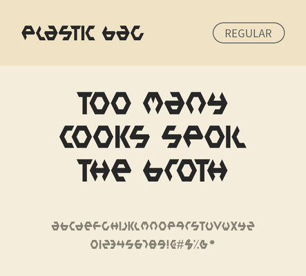 알파벳 영어 폰트 사람없음 OTF 레귤러체 낱개폰트 설치폰트 디자인서체 영문폰트 Typodermic_서체 plasticbag_서체 문자 파일형식