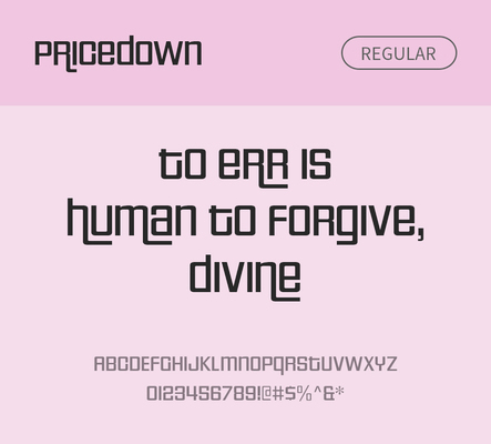 알파벳 영어 폰트 사람없음 OTF 레귤러체 낱개폰트 설치폰트 디자인서체 영문폰트 Typodermic_서체 산세리프체 pricedown_서체 문자 파일형식