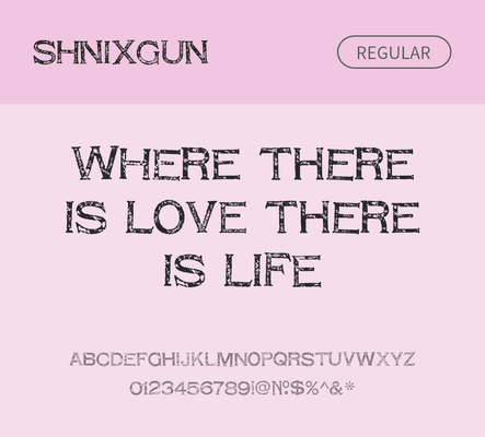 알파벳 영어 폰트 사람없음 OTF 레귤러체 낱개폰트 설치폰트 디자인서체 영문폰트 Typodermic_서체 세리프체 shnixgun_서체 문자 파일형식