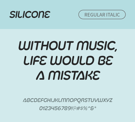 알파벳 영어 폰트 사람없음 OTF 레귤러체 낱개폰트 설치폰트 디자인서체 영문폰트 Typodermic_서체 이탤릭체 silicone_서체 문자 파일형식