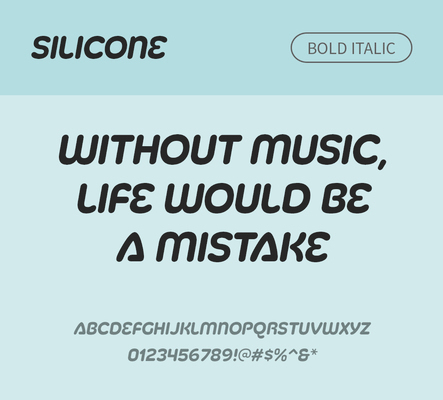 알파벳 영어 폰트 사람없음 OTF 볼드체 낱개폰트 설치폰트 디자인서체 영문폰트 Typodermic_서체 이탤릭체 silicone_서체 문자 파일형식