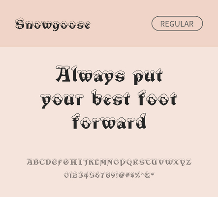 알파벳 영어 폰트 사람없음 OTF 레귤러체 낱개폰트 설치폰트 디자인서체 영문폰트 Typodermic_서체 snowgoose_서체 문자 파일형식