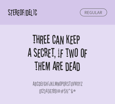 알파벳 영어 폰트 사람없음 OTF 레귤러체 낱개폰트 설치폰트 디자인서체 영문폰트 Typodermic_서체 산세리프체 stereofidelic_서체 문자 파일형식