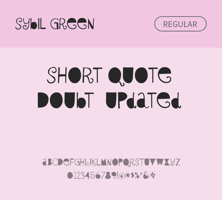 알파벳 영어 폰트 사람없음 OTF 레귤러체 낱개폰트 설치폰트 디자인서체 영문폰트 Typodermic_서체 sybilgreen_서체 문자 파일형식