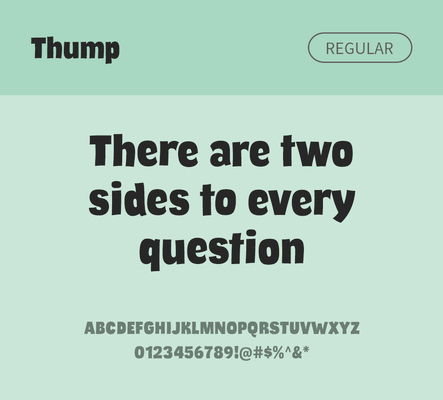 알파벳 영어 폰트 사람없음 OTF 레귤러체 낱개폰트 설치폰트 디자인서체 영문폰트 Typodermic_서체 thump_서체 문자 파일형식