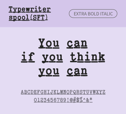 알파벳 영어 폰트 사람없음 OTF 낱개폰트 설치폰트 디자인서체 영문폰트 엑스트라볼드체 Typodermic_서체 이탤릭체 활자체 typewriterspoolsft_서체 문자 파일형식