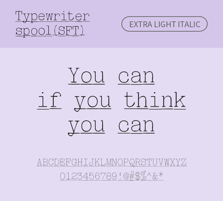 알파벳 영어 폰트 사람없음 OTF 라이트체 낱개폰트 설치폰트 디자인서체 영문폰트 Typodermic_서체 이탤릭체 활자체 typewriterspoolsft_서체 문자 파일형식