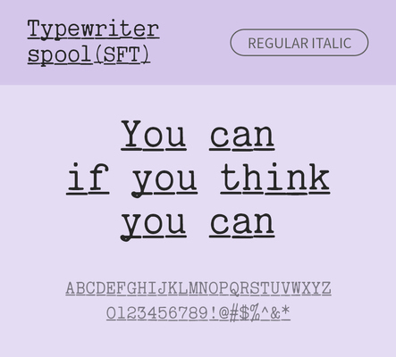 알파벳 영어 폰트 사람없음 OTF 레귤러체 낱개폰트 설치폰트 디자인서체 영문폰트 Typodermic_서체 이탤릭체 활자체 typewriterspoolsft_서체 문자 파일형식