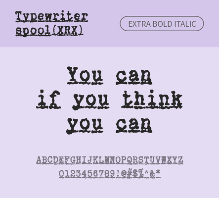 알파벳 영어 폰트 사람없음 OTF 낱개폰트 설치폰트 디자인서체 영문폰트 엑스트라볼드체 Typodermic_서체 이탤릭체 활자체 typewriterspoolxrx_서체 문자 파일형식