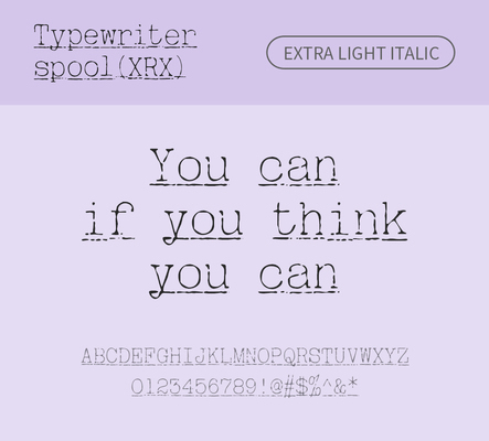 알파벳 영어 폰트 사람없음 OTF 라이트체 낱개폰트 설치폰트 디자인서체 영문폰트 Typodermic_서체 이탤릭체 활자체 typewriterspoolxrx_서체 문자 파일형식