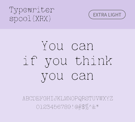 알파벳 영어 폰트 사람없음 OTF 라이트체 낱개폰트 설치폰트 디자인서체 영문폰트 Typodermic_서체 활자체 typewriterspoolxrx_서체 문자 파일형식