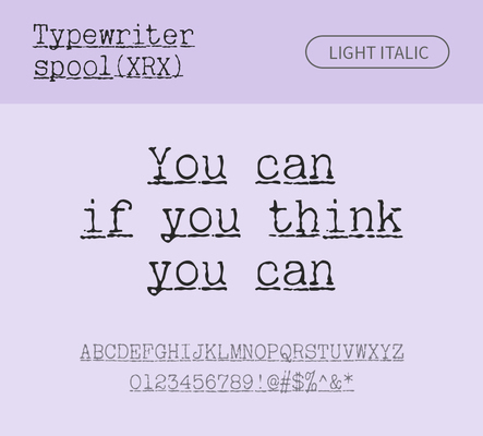 알파벳 영어 폰트 사람없음 OTF 라이트체 낱개폰트 설치폰트 디자인서체 영문폰트 Typodermic_서체 이탤릭체 활자체 typewriterspoolxrx_서체 문자 파일형식