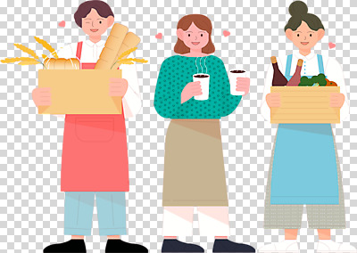 전신 편집 편집이미지 여자 남자 커피 채소 윙크 들기 누끼 성인 세명 상자 와인 앞치마 카페 빵집 하트 바게트 커피잔 밀 자영업 PNG 식료품점 성인만 편집소스 소상공인 모양 직업 음료 빵 비즈니스 모션 잔 곡류 주류 표정 사람 경제 상점 상인 파일형식