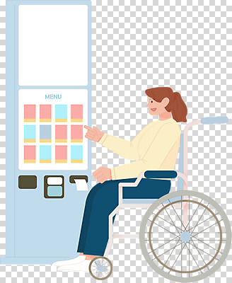 전신 편집 편집이미지 여자 한명 누끼 앉기 성인 터치 장애인 휠체어 메뉴 결제 주문 영수증 PNG 장애인용편의시설 키오스크 성인여자한명만 편집소스 1 모션 사람 금융 장애 편의시설 여자한명만 성인여자만 파일형식