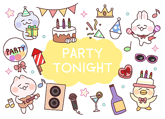 동물 별 리본 동물캐릭터 스티커 연주 음표 여러마리 일러스트 초 곰 술병 왕관 프레임 폭죽 병아리 들기 사람없음 친구 선물상자 세트 선글라스 파티 케이크 와인 고양이 스피커 기타 토끼 칵테일 마이크 파티용품 생크림 칵테일잔 풍선 가랜드 마라카스 국내일러스트 일러캐릭터 AI파일 자연요소 캐릭터 기호 안경 음악 음향기기 다수 술잔 포유류 관계 모션 조류 현악기 병_용기 디저트 타악기 주류 선물 이벤트 반려동물 상자 크림 이벤트용품 파일형식 벡터