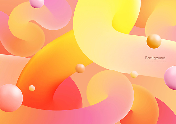 PSD 편집이미지 분홍색 백그라운드 사람없음 노란색 3D 주황색 구 원형 입체 그라데이션 그라디언트 편집3D 도형 컬러 디지털합성 파일형식