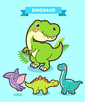 잎 일러스트 사람없음 파란색 축제 공룡 공룡캐릭터 익룡 지역축제 대한민국축제 공룡축제 일러캐릭터 AI파일 식물 캐릭터 컬러 파충류 파일형식 벡터