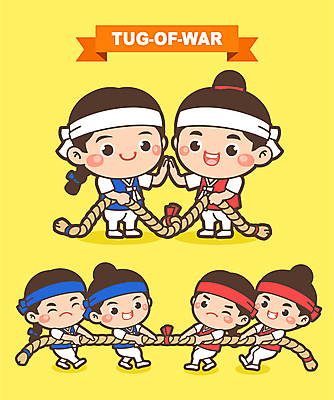 전신 캐릭터 남자 밧줄 일러스트 여러명 성인 노란색 축제 전통놀이 머리띠 당기기 한복 줄다리기 하이파이브 동아줄 성인남자만 지역축제 대한민국축제 일러캐릭터 AI파일 한국전통 전통 줄 컬러 다수 장신구 모션 놀이 사람 손짓 전통의상 남자만 성인만 파일형식 벡터