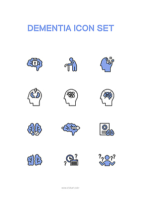 아이콘 화살표 시계 지팡이 사람모양 자물쇠 사람없음 세트 알약 진료 달력 물음표 엉킴 얼굴모양 뇌 두통 의문 복잡 알츠하이머 혼란 2D아이콘 AI파일 모양 기호 얼굴 컨셉 의학 약 질병 치매 파일형식 벡터