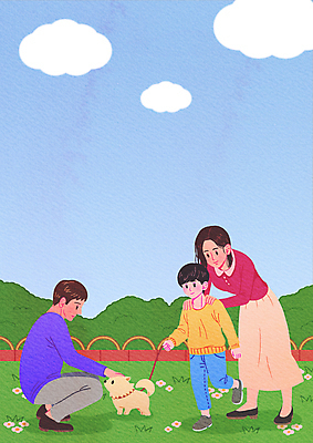 전신 PSD 구름 한마리 공원 여자 남자 반려견 아들 어린이 하늘색 일러스트 엄마 서기 소년 성인 세명 초록색 잡기 아빠 강아지 무릎꿇기 목줄 웅크림 어깨에손 카피스페이스 국내일러스트 자연요소 1 공공시설 컬러 가족 모션 사람 파란색 반려동물 공백 개 파일형식 반려용품