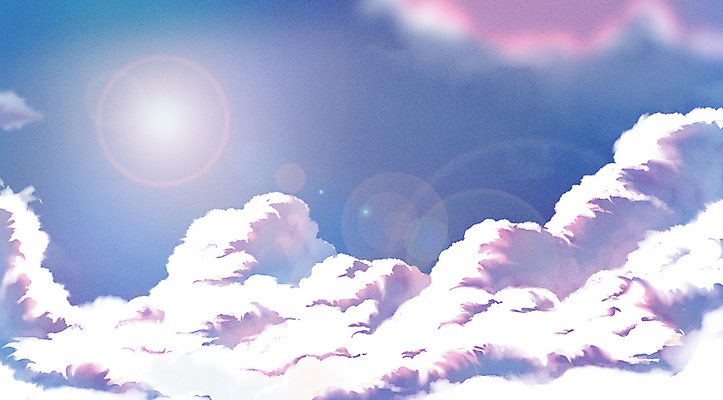 PSD 구름 분홍색 일러스트 자연 하늘 풍경 사람없음 파란색 햇빛 태양 평화 맑음 뭉게구름 자연백그라운드 국내일러스트 자연요소 컬러 백그라운드 컨셉 날씨 생태계 파일형식 구름_자연