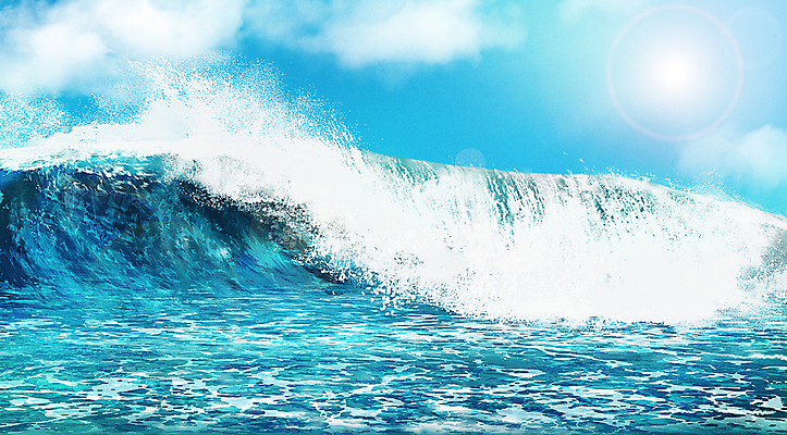 PSD 구름 파도 바다 일러스트 자연 하늘 풍경 사람없음 여름 파란색 햇빛 태양 평화 시원함 자연백그라운드 국내일러스트 자연요소 계절 컬러 백그라운드 컨셉 생태계 파일형식