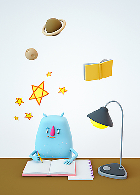 PSD 편집 편집이미지 캐릭터 한마리 디자인 교육 별 3D캐릭터 들기 사람없음 책 연필 3D소스 3D 공책 행성 달 흰색 스탠드 책상 디지털합성 스프링노트 몬스터 에듀 에듀케이션 편집소스 편집3D 자연요소 1 컬러 가구 모션 문구용품 학용품 조명 필기구 우주 파일형식