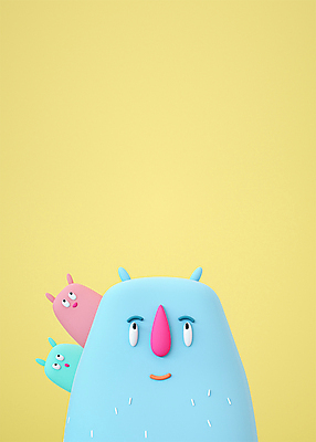 PSD 편집 편집이미지 캐릭터 디자인 응시 교육 3D캐릭터 세마리 사람없음 노란색 3D소스 3D 올려보기 디지털합성 몬스터 에듀 에듀케이션 카피스페이스 편집소스 편집3D 시선 컬러 모션 3 공백 파일형식