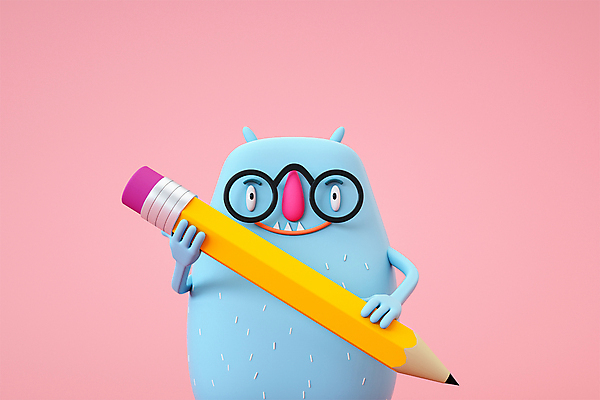 PSD 편집 편집이미지 캐릭터 한마리 디자인 교육 안경 분홍색 3D캐릭터 들기 사람없음 책 연필 3D소스 3D 디지털합성 몬스터 에듀 에듀케이션 안경낌 편집소스 편집3D 1 잡화 컬러 모션 학용품 필기구 파일형식