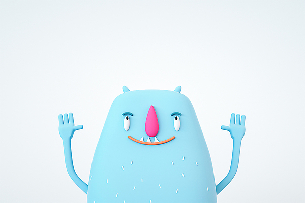 PSD 편집 편집이미지 캐릭터 한마리 디자인 응시 교육 3D캐릭터 사람없음 3D소스 3D 만세 올려보기 흰색 디지털합성 몬스터 에듀 에듀케이션 편집소스 편집3D 1 시선 컬러 모션 파일형식