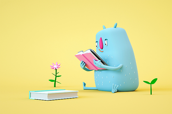 PSD 편집 편집이미지 캐릭터 한마리 디자인 응시 교육 꽃 잎 3D캐릭터 들기 사람없음 책 독서 노란색 3D소스 3D 새싹 디지털합성 몬스터 에듀 에듀케이션 편집소스 편집3D 식물 1 시선 컬러 모션 파일형식