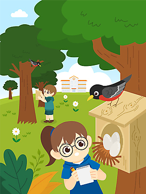 전신 나무 응시 여자 어린이교육 교육 남자 꽃 어린이 두마리 일러스트 자연 조류 서기 들기 소녀 소년 상반신 두명 연두색 알 체험학습 체험 둥지 숲 스프링노트 자연학습 관찰학습 자연관찰 어린이만 안경낌 언스쿨링 국내일러스트 AI파일 식물 동물 시선 안경 컨셉 2 모션 사람 초록색 공책 관찰 생태계 파일형식 벡터