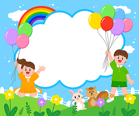 전신 구름 여자 어린이교육 교육 남자 꽃 어린이 하늘색 무지개 두마리 꽃밭 일러스트 상상 자연 프레임 서기 들기 소녀 소년 두명 점프 토끼 다람쥐 어린이상상 풍선 프레임일러스트 어린이만 국내일러스트 AI파일 자연요소 식물 2 포유류 모션 사람 파란색 반려동물 설치류 생태계 파일형식 벡터