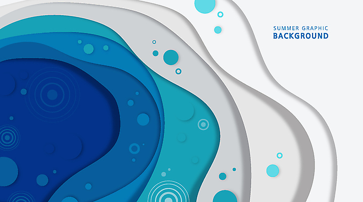 물결 파도 바다 백그라운드 일러스트 해변 사람없음 여름 파란색 물방울 원형 여름배경 국내일러스트 AI파일 도형 계절 컬러 파일형식 벡터