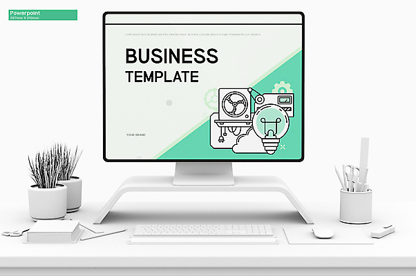 구름 템플릿 비즈니스 전구 그래프 아이디어 사람없음 연두색 세트 기계 선풍기 연결 PPT 프레젠테이션 문서템플릿 톱니바퀴 애니형PPT 9P AI_인공지능 이미지템플릿 자연요소 컨셉 초록색 가전제품 파일형식