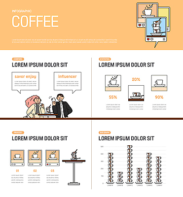 여자 남자 커피 말풍선 일러스트 탁자 그래프 들기 상반신 성인 두명 스마트폰 쌓기 주황색 인포그래픽 커피잔 티스푼 소셜네트워크 성인만 인증샷 국내일러스트 AI파일 음료 컬러 가구 모션 잔 사람 핸드폰 스마트기기 숟가락 인증 합성어 파일형식 벡터