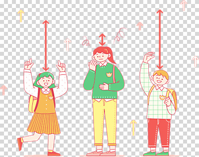 전신 편집 편집이미지 여자 남자 화살표 초등학생 어린이 책가방 서기 누끼 소녀 소년 세명 손들기 성장 가리킴 비교 고민 키_신체 키재기 PNG 곤란 어린이만 편집소스 성조숙증 학생 감정 컨셉 신체 가방 모션 사람 손짓 측정 증상 파일형식