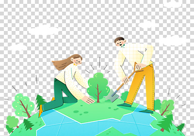 전신 나무 구름 편집 편집이미지 여자 남자 지구 서기 미소 들기 누끼 성인 두명 자연보호 그린캠페인 무릎꿇기 삽 식목일 에코 나무심기 PNG 묘목 지구의날 성인만 편집소스 자연요소 식물 기념일 캠페인 모션 자연 표정 사람 환경 보호 심기 파일형식