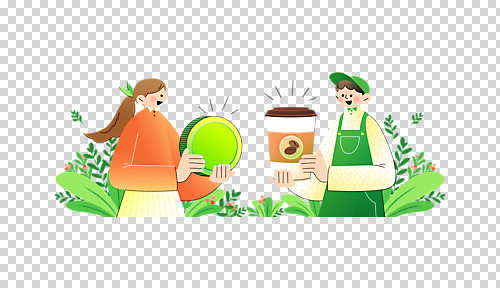 편집 편집이미지 여자 남자 커피 잎 미소 들기 누끼 상반신 성인 두명 자연보호 그린캠페인 동전 앞치마 거래 풀 일회용 종업원 고객 에코 바리스타 PNG 보증금 테이크아웃컵 성인만 편집소스 식물 직업 음료 캠페인 돈 모션 자연 표정 사람 컵 환경 보호 파일형식