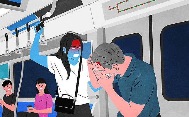 PSD 여자 할아버지 노년 남자 일러스트 들기 앉기 여러명 상반신 성인 스마트폰 놀람 분노 폭력 혈액 범죄 전철 공격 무서움 범죄인 사회이슈 웅크림 때리기 폭행 피해자 가해자 노인학대 국내일러스트 감정 육상교통 다수 컨셉 모션 대중교통 표정 사람 핸드폰 스마트기기 피해 학대 파일형식