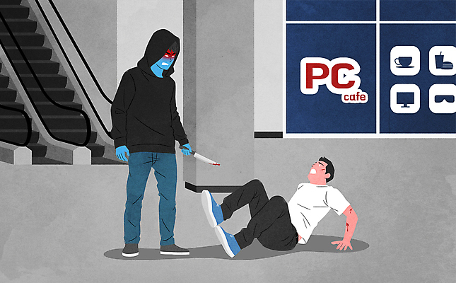 전신 PSD 남자 일러스트 서기 들기 성인 두명 분노 복도 범죄 칼 공격 무서움 범죄인 사회이슈 에스컬레이터 후드티셔츠 살인 pc방 넘어짐 살인범 살인사건 폭행 피해자 흉기 성인남자만 가해자 주저앉기 국내일러스트 감정 컨셉 티셔츠 모션 사람 앉기 피해 폭력 사건 남자만 성인만 파일형식