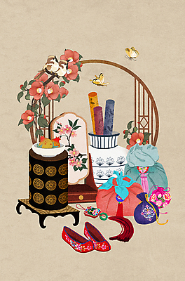 PSD 한국전통 접시 명절 나비 여러마리 일러스트 조류 복주머니 전통소품 사람없음 갈색 추석 보자기 항아리 한지 보따리 노리개 한국화 석류 동백 꽃신 민화 전통창문 국내일러스트 동물 전통 식기 기념일 꽃 종이 컬러 다수 곤충 신발 과일 창문 한국 도자기 동양화 오브젝트 그림 파일형식 천_직물